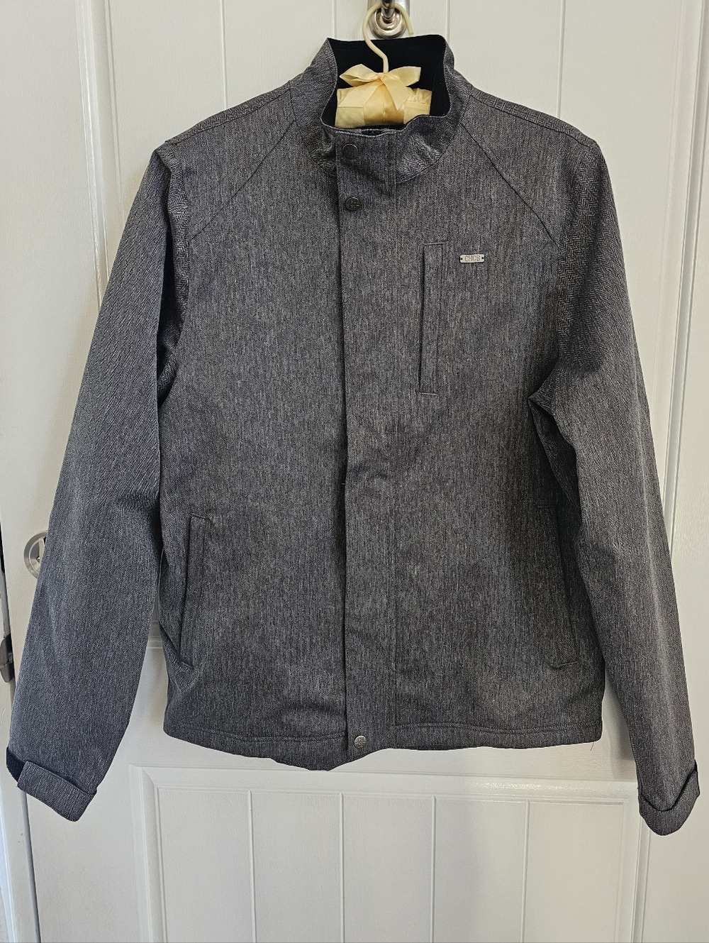 CHCB Mens Gray Softshell Full Zip Jacket, Coat